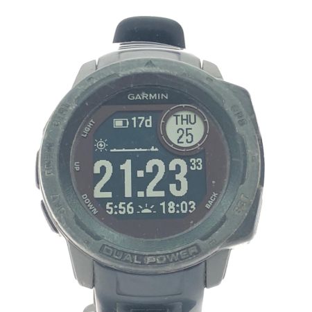 GARMIN ガーミン GPSスマートウォッチ インスティンクト デュアルパワー 専用充電器欠品 Instinct Dual Power