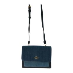▼▼ COACH コーチ レディース ショルダーバッグ デニムキャンバス 斜め掛け C3325 ブルー/バイカラー Bランク