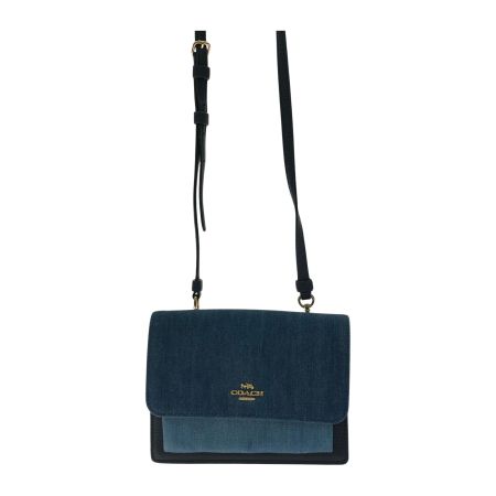  COACH コーチ レディース ショルダーバッグ デニムキャンバス 斜め掛け C3325 ブルー/バイカラー