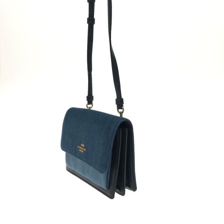  COACH コーチ レディース ショルダーバッグ デニムキャンバス 斜め掛け C3325 ブルー/バイカラー