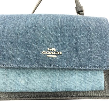  COACH コーチ レディース ショルダーバッグ デニムキャンバス 斜め掛け C3325 ブルー/バイカラー