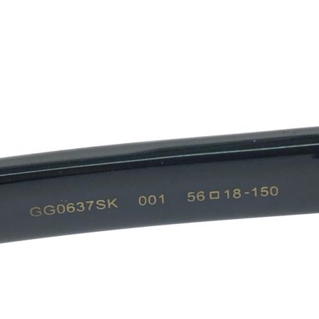  GUCCI グッチ メンズ アイウェア サングラス GGメタルロゴ セルフレーム ウェリントン型 GG0637SK ブラック