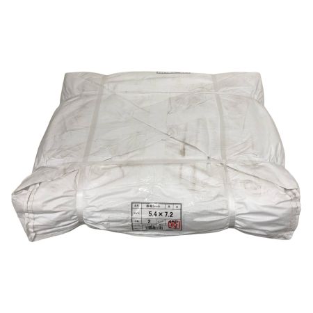   メーカー不明 防炎シート 白 5.4ｘ7.2m 450P 1枚 工事現場 野積み 防砂 災害 防災 備蓄 養生シート