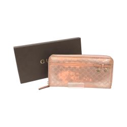▼▼ GUCCI グッチ レディース 長財布 ラウンドファスナー CANDY キャンディ 258406 ピンク Cランク