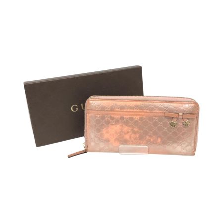  GUCCI グッチ レディース 長財布 ラウンドファスナー CANDY キャンディ 258406 ピンク