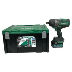 ▼▼ HiKOKI ハイコーキ 充電式 36V コードレスインパクトレンチ 充電器・充電池2個・ケース付 PSEマーク有 WR36DF グリーン Bランク