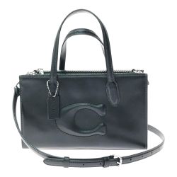 ▼▼ COACH コーチ レディース 2WAYバッグ ニーナ リファインド カーフ レザー スモール トート アウトレット CR097 ブラック Bランク
