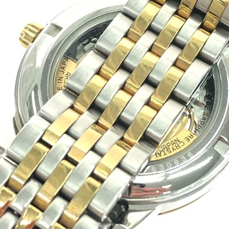  SEIKO セイコー メンズ腕時計 自動巻き プレサージュ ホワイト文字盤 裏スケルトン コンビベルト 4R39-00M0