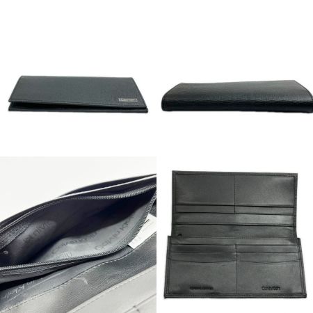  Calvin Klein カルバンクライン 長財布 2つ折り財布 ブラック 箱付 メンズ