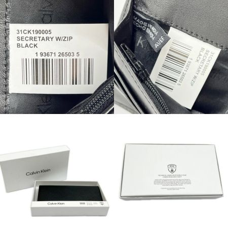  Calvin Klein カルバンクライン 長財布 2つ折り財布 ブラック 箱付 メンズ