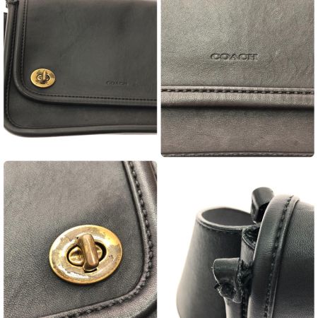  COACH コーチ ユニセックス ウエストバッグ レガシー レザー ウエストポーチ ターンロック 70722 ブラック