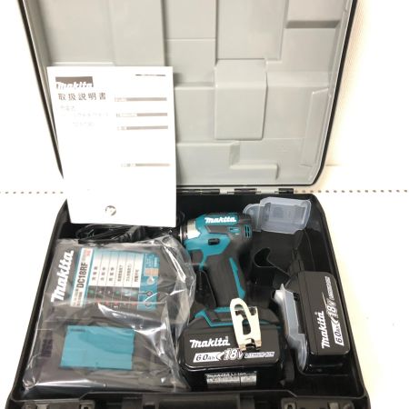  MAKITA マキタ コードレス式 18V 充電式インパクトドライバ 充電器・充電池2個・ケース付 PSEマーク有 TD173DRGX ブルー