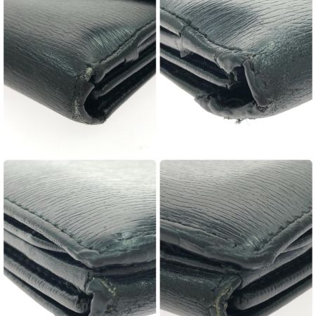  GUCCI グッチ メンズ 二つ折り長財布 インターロッキング ダブルホック  ブラック