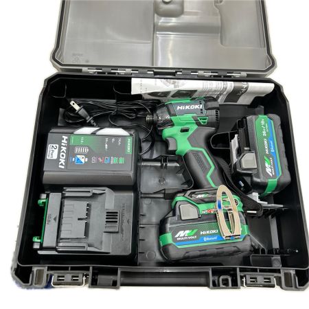 HiKOKI ハイコーキ インパクトドライバ コードレス式 36v 充電器・充電池2個・ケース付 WH36DD グリーン