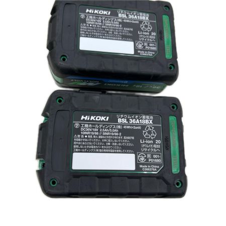 HiKOKI ハイコーキ インパクトドライバ コードレス式 36v 充電器・充電池2個・ケース付 WH36DD グリーン