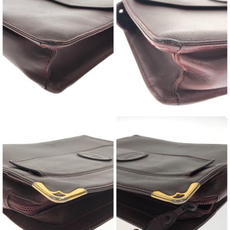  mustde Cartier マスト ドゥ カルティエ セカンドバッグ マストライン クラッチバッグ ワインレッド 