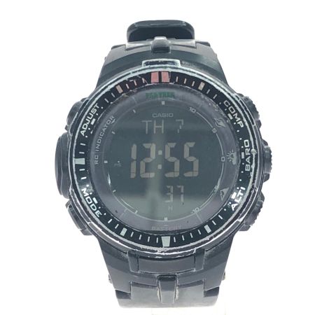 CASIO メンズ腕時計 電波ソーラー デジタルウォッチ PROTREK プロトレック PRW-3000