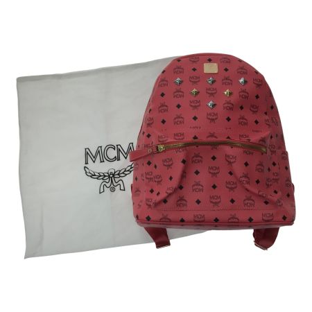  MCM エムシーエム リュック デイパック ロゴグラム MXA25V121CO001 ショッキングピンク