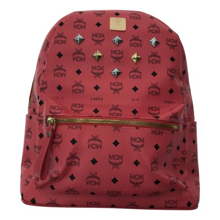  MCM エムシーエム リュック デイパック ロゴグラム MXA25V121CO001 ショッキングピンク