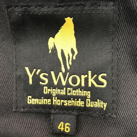  y's works レザージャケット レザーコート SIZE 46 馬革 ホースハイド ブラック