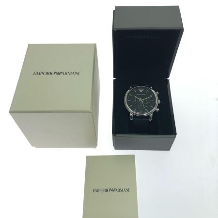  EMPORIO ARMANI エンポリオアルマーニ メンズ腕時計 クオーツ レザーベルト アナログ AR1828