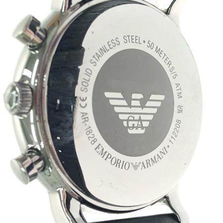  EMPORIO ARMANI エンポリオアルマーニ メンズ腕時計 クオーツ レザーベルト アナログ AR1828