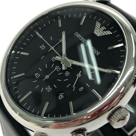  EMPORIO ARMANI エンポリオアルマーニ メンズ腕時計 クオーツ レザーベルト アナログ AR1828