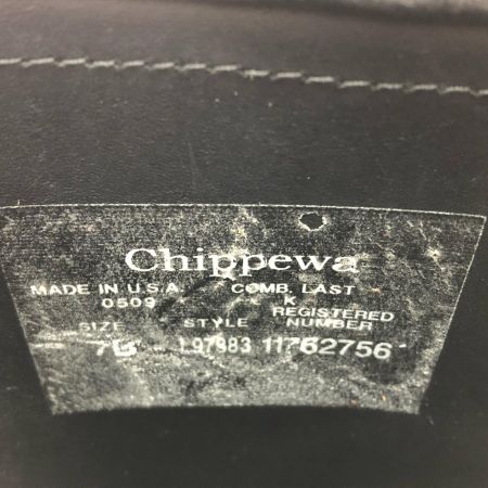  Chippewa レディース エンジニアブーツ スエード 24cmくらい L97883 ブラック