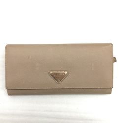 ▼▼ PRADA プラダ 長財布 サフィアーノ ベージュ Bランク
