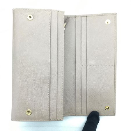  PRADA プラダ 長財布 サフィアーノ ベージュ