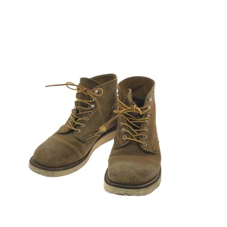  RED WING レッドウィング メンズブーツ ワークブーツ ラウンドトゥ ブーツ ホーソン プレーントゥ スエード 25.5cm 8181 キャメル