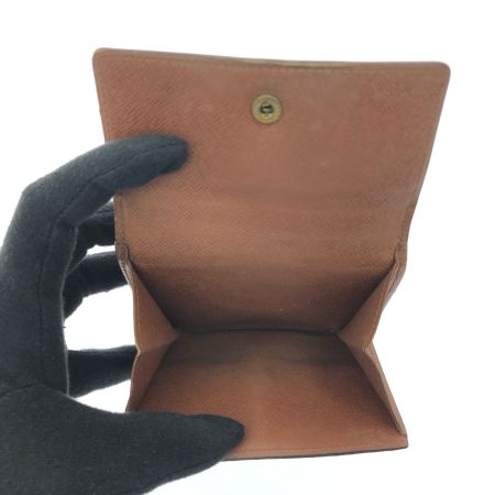  LOUIS VUITTON ルイヴィトン レディース モノグラム Wホック ポルトモネ ビエ カルトクレディ ボタン難有 M61652 ブラウン