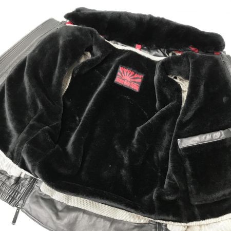  UNION JAP ライダースジャケット SIZE L 着脱式の衿ボアとボアライナー付き ブラック