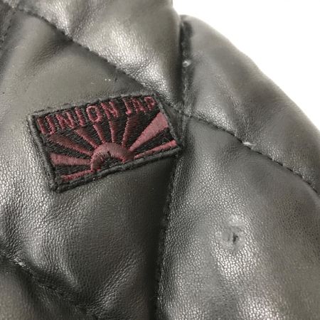  UNION JAP ライダースジャケット SIZE L 着脱式の衿ボアとボアライナー付き ブラック
