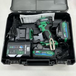 ▼▼ HiKOKI ハイコーキ インパクトドライバ コードレス式 充電器・充電池2個・ケース付 WH36DD グリーン Aランク