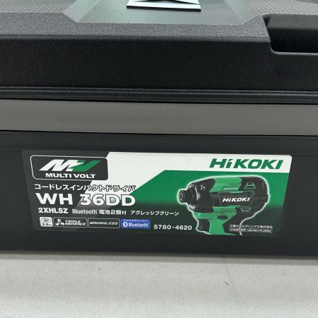  HiKOKI ハイコーキ インパクトドライバ コードレス式 充電器・充電池2個・ケース付 WH36DD グリーン