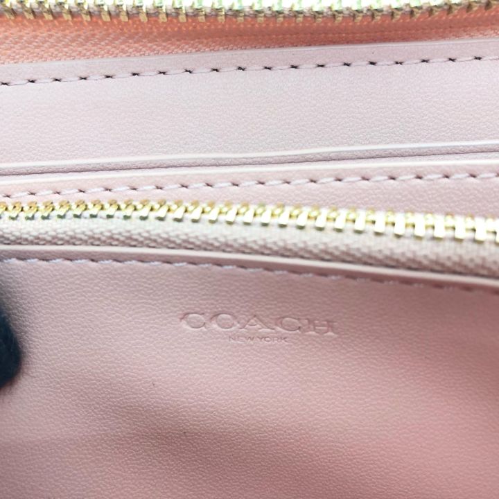 COACH コーチ レディース長財布 ラウンドファスナー シグネチャー 