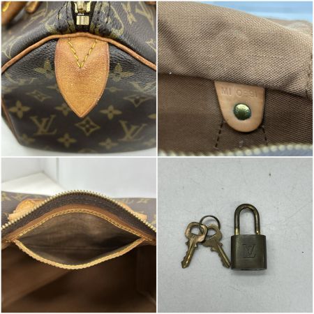  LOUIS VUITTON ルイヴィトン モノグラム スピーディ25 ハンドバッグ パドロック付 M41528