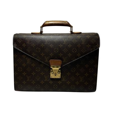  LOUIS VUITTON ルイヴィトン ビジネスバッグ モノグラム セルヴィエット・コンセイエ M53331 ブラウン