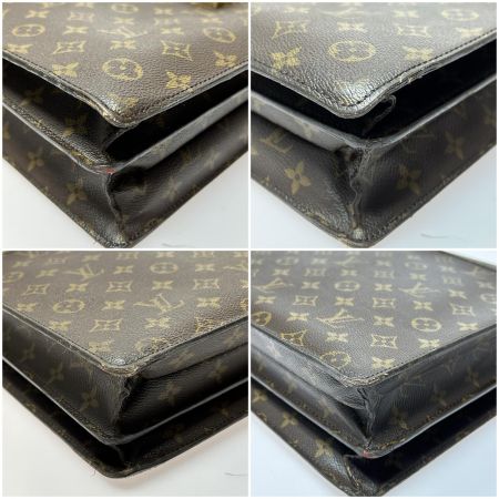  LOUIS VUITTON ルイヴィトン ビジネスバッグ モノグラム セルヴィエット・コンセイエ M53331 ブラウン