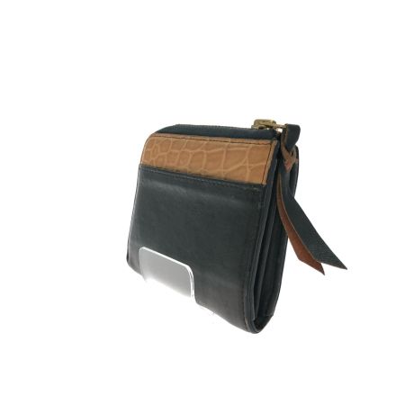  池田工芸×Lightning メンズ L字ジップ財布 限定モデル ホースハイド×ヌメ クロコダイル ブラック