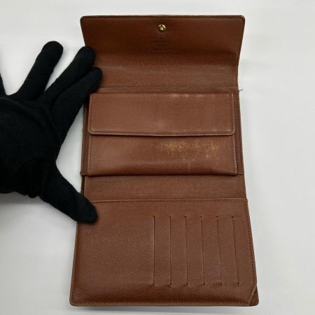  LOUIS VUITTON ルイヴィトン 三つ折り財布 モノグラム ポルトトレゾール・エテュイパピエ M61202 ブラウン