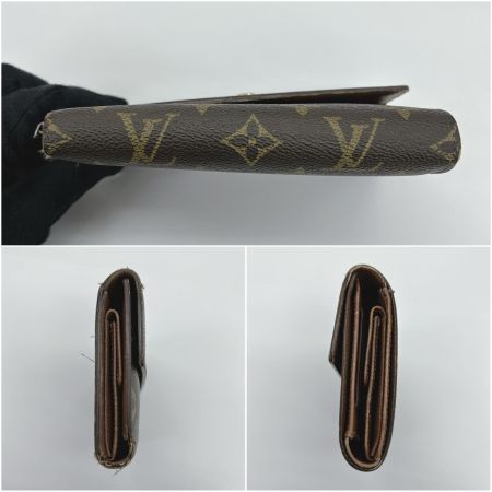  LOUIS VUITTON ルイヴィトン 三つ折り財布 モノグラム ポルトトレゾール・エテュイパピエ M61202 ブラウン
