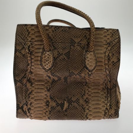  CELINE セリーヌ ハンドバッグ ラゲージ ファントム パイソン ブラウン