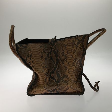  CELINE セリーヌ ハンドバッグ ラゲージ ファントム パイソン ブラウン