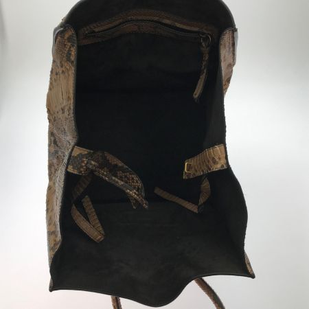  CELINE セリーヌ ハンドバッグ ラゲージ ファントム パイソン ブラウン