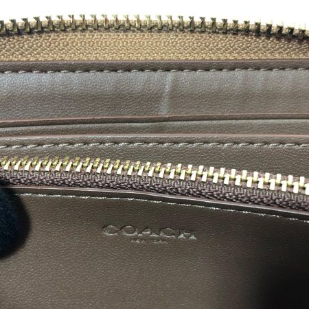  COACH コーチ レディース 長財布 ラウンドファスナー シグネチャー アウトレット C4452 ベージュ