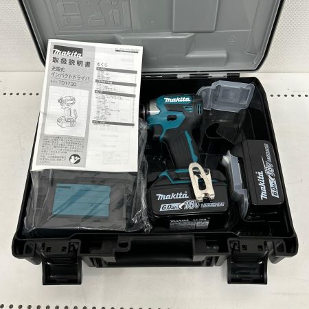  MAKITA マキタ インパクトドライバ  コードレス式 18v 充電器・充電池2個・ケース付 TD173DRGX ブルー