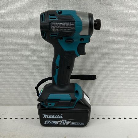  MAKITA マキタ インパクトドライバ  コードレス式 18v 充電器・充電池2個・ケース付 TD173DRGX ブルー