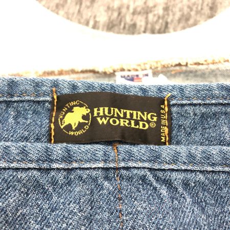  HUNTING WORLD ハンティングワールド ユニセックス デニム ショルダーバッグ メッセンジャーバッグ 斜め掛け ネイビー
